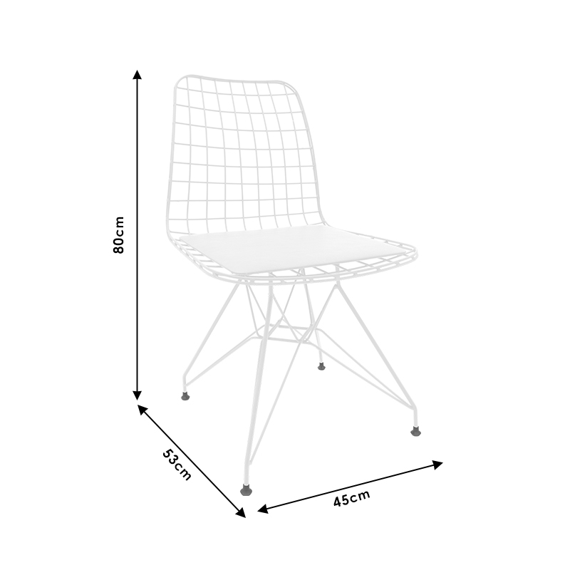 Καρέκλα "SHARLOT" από μέταλλο σε χρώμα μαύρο 46x47,5x84 Καρέκλα "SHARLOT" από μέταλλο σε χρώμα μαύρο 46x47,5x84