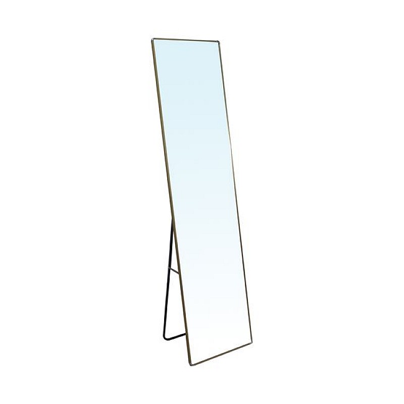 Καθρέφτης δαπέδου "LEONOR" μεταλλικός σε χρώμα σαμπανί 40x150