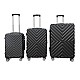 Σετ βαλίτσες 3τμχ "ROADTRIP" από ABS σε χρώμα μαύρο 50x30x75