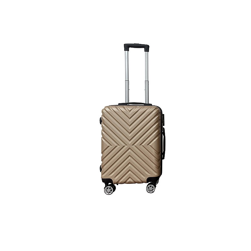 Βαλίτσα "ROADTRIP" από ABS σε χρώμα χρυσό 39x20x55