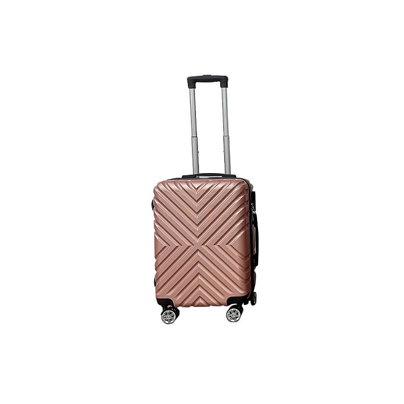 Βαλίτσα "ROADTRIP" από ABS σε χρώμα ροζ χρυσό 39x20x55