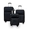 Σετ βαλίτσες 3τμχ "AIRPLANE" από ύφασμα σε χρώμα μαύρο 46x29x80