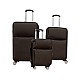 Σετ βαλίτσες 3τμχ "AIRPLANE" από ύφασμα σε χρώμα καφέ 46x29x80