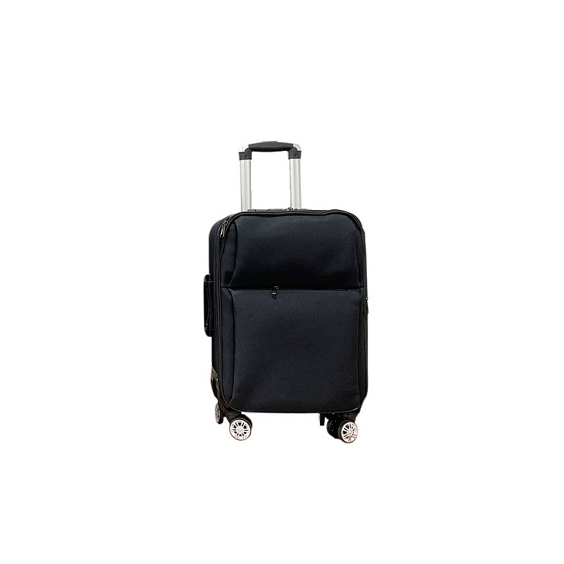 Βαλίτσα χειραποσκευή "AIRPLANE" από ύφασμα σε χρώμα μαύρο 38x22x59