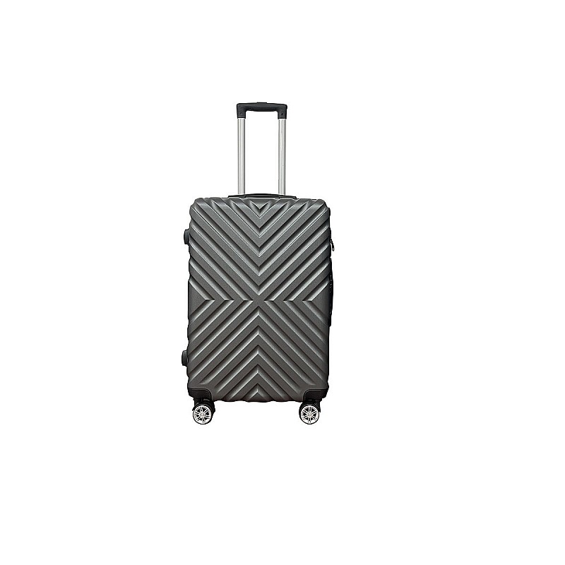 Βαλίτσα "ROADTRIP" από ABS σε χρώμα γκρι 45x26x65