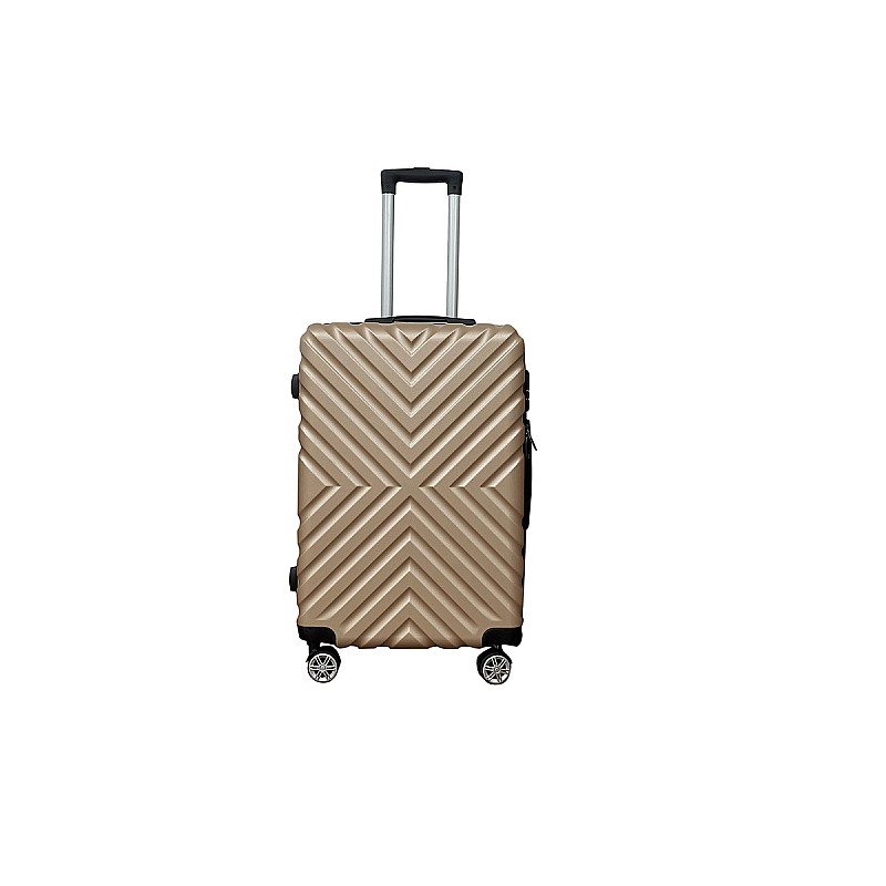 Βαλίτσα "ROADTRIP" από ABS σε χρώμα χρυσό 45x26x65
