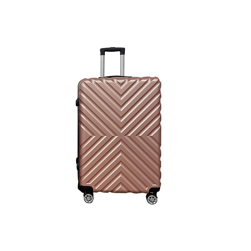 Βαλίτσα "ROADTRIP" από ABS σε χρώμα ροζ χρυσό 50x30x75