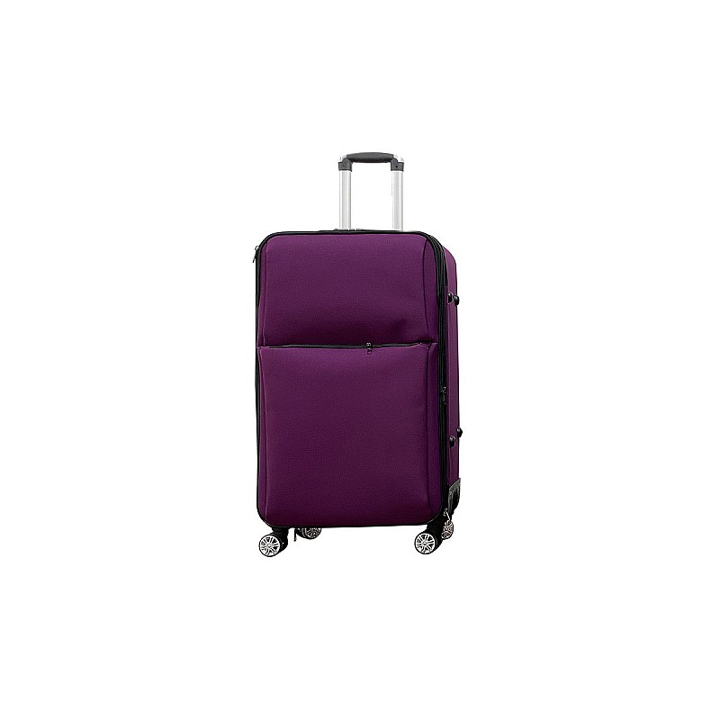 Βαλίτσα "AIRPLANE" από ύφασμα σε χρώμα μωβ 46x29x80