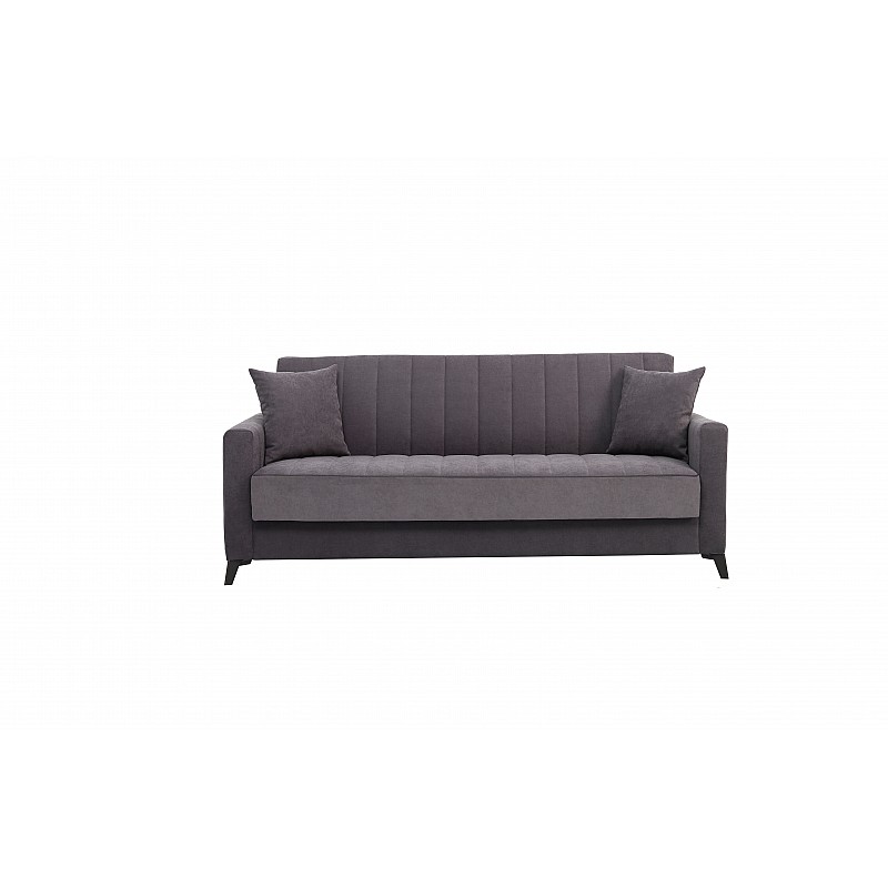 Καναπές/κρεβάτι διθέσιος "DAISY NEW" υφασμάτινος σε χρώμα γκρι 165x75x95