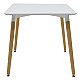 Τραπέζι "SNOW" επιφάνεια MDF λευκό 80x80x75εκ Τραπέζι "SNOW" επιφάνεια MDF λευκό 80x80x75εκ