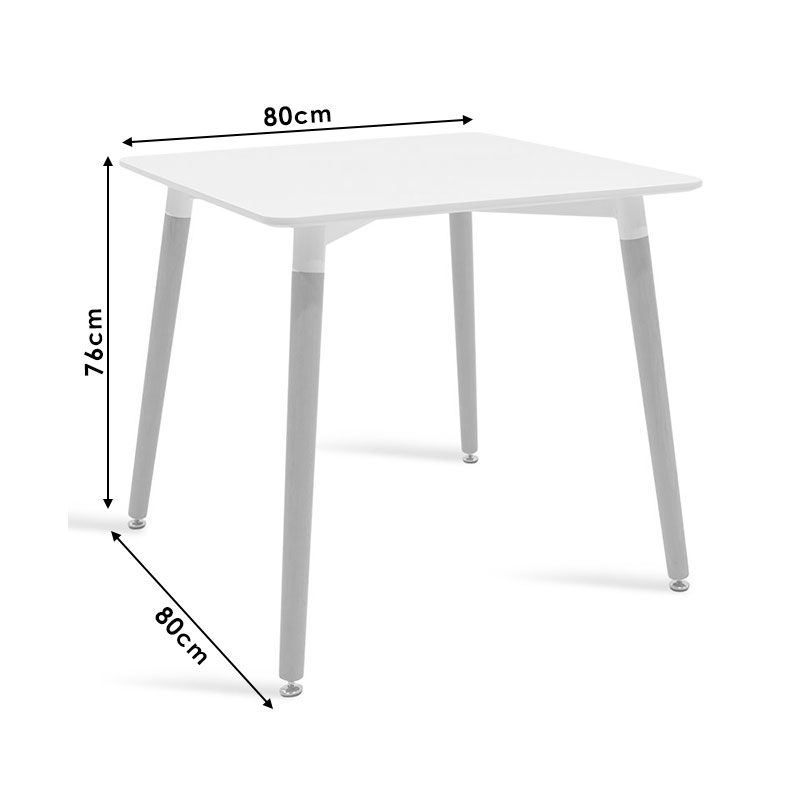 Τραπέζι "SNOW" επιφάνεια MDF λευκό 80x80x75εκ Τραπέζι "SNOW" επιφάνεια MDF λευκό 80x80x75εκ