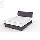 Κρεβάτι διπλό με στρώμα "DAPHNE" με αποθηκευτικό χώρο από βελούδο σε γκρι χρώμα 160x200