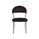 Καρέκλα ''MOON'' σε χρώμα VELVET ΜΑΥΡΟ 42x48x85εκ.