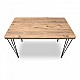 Τραπέζι "ΖΟΕ" από MDF/μέταλλο σε χρώμα ακακία/μαύρο 120x70x75