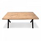 Τραπέζι "MOERA" από MDF/μέταλλο σε χρώμα ακακία/μαύρο 120x70x75