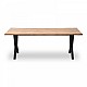 Τραπέζι "KRISTA" από MDF/μέταλλο σε χρώμα ακακία/μαύρο 200x110x75