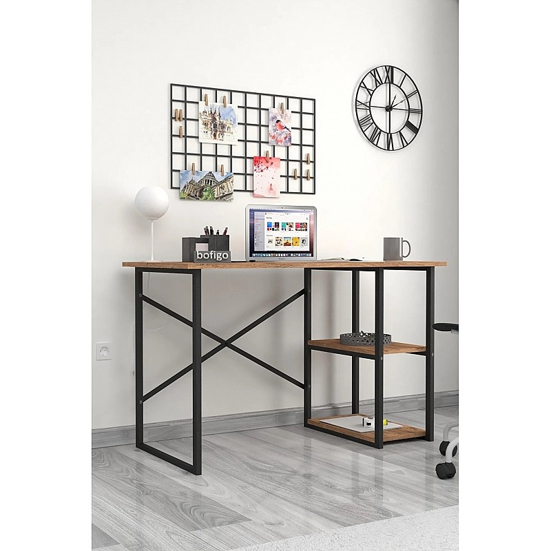 Γραφείο εργασίας "LONDON" με ράφια σε χρώμα atlantic pine 120x60x72 Γραφείο εργασίας "LONDON" με ράφια σε χρώμα atlantic pine 120x60x72