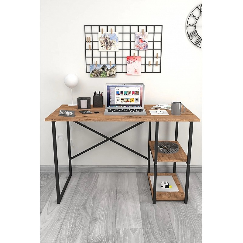 Γραφείο εργασίας "LONDON" με ράφια σε χρώμα atlantic pine 120x60x72 Γραφείο εργασίας "LONDON" με ράφια σε χρώμα atlantic pine 120x60x72