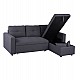 Γωνιακός καναπές κρεβάτι Insta με αποθηκευτικό χώρο γκρι ύφασμα 220Χ85/145Χ85