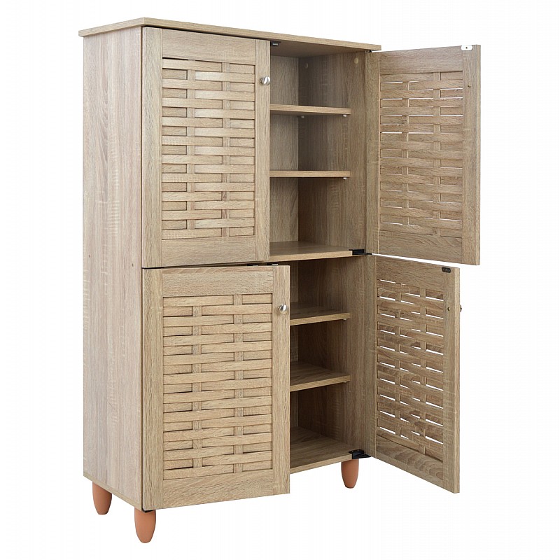 Παπουτσοθήκη-ντουλάπι REAL χρώμα sonoma 77x34x123 Παπουτσοθήκη-ντουλάπι REAL χρώμα sonoma 77x34x123