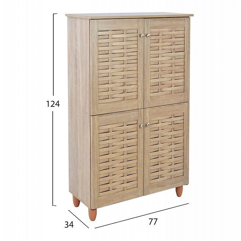 Παπουτσοθήκη-ντουλάπι REAL χρώμα sonoma 77x34x123 Παπουτσοθήκη-ντουλάπι REAL χρώμα sonoma 77x34x123