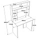 Γραφείο με ραφιέρα "VIANA" σε χρώμα atlantic pine/ανθρακί 90x52x148 Γραφείο με ραφιέρα "VIANA" σε χρώμα atlantic pine/ανθρακί 90x52x148