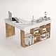 Γραφείο γωνιακό "VIANA" σε χρώμα atlantic pine/λευκό 120x129x72 Γραφείο γωνιακό "VIANA" σε χρώμα atlantic pine/λευκό 120x129x72