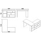 Γραφείο γωνιακό "VIANA" σε χρώμα atlantic pine/λευκό 120x129x72 Γραφείο γωνιακό "VIANA" σε χρώμα atlantic pine/λευκό 120x129x72