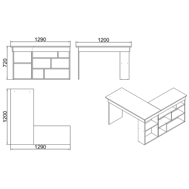 Γραφείο γωνιακό "VIANA" σε χρώμα atlantic pine/ανθρακί 115x120x72 Γραφείο γωνιακό "VIANA" σε χρώμα atlantic pine/ανθρακί 115x120x72