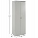 Ντουλάπα ρούχων δίφυλλη REAL χρώμα λευκό 60x42x180 Ντουλάπα ρούχων δίφυλλη REAL χρώμα λευκό 60x42x180