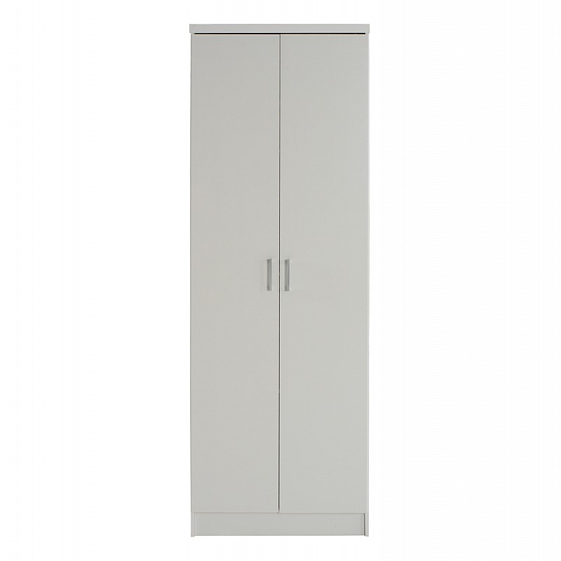 Ντουλάπα ρούχων δίφυλλη REAL χρώμα λευκό 60x42x180 Ντουλάπα ρούχων δίφυλλη REAL χρώμα λευκό 60x42x180