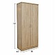 Ντουλάπα ρούχων δίφυλλη REAL χρώμα sonoma 80x42.5x180.5 Ντουλάπα ρούχων δίφυλλη REAL χρώμα sonoma 80x42.5x180.5