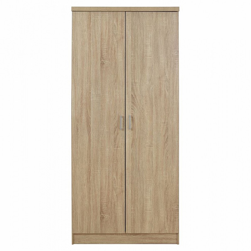 Ντουλάπα ρούχων δίφυλλη REAL χρώμα sonoma 80x42.5x180.5 Ντουλάπα ρούχων δίφυλλη REAL χρώμα sonoma 80x42.5x180.5