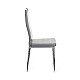 Καρέκλα Tonia PU γκρι-πόδι χρωμίου 52x43x96