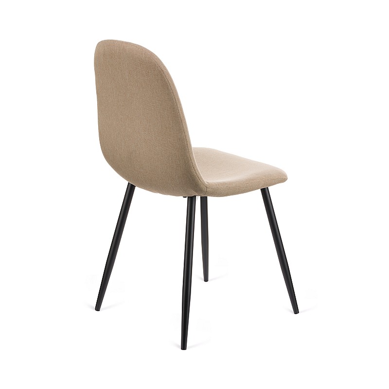 Καρέκλα Gab μπεζ ύφασμα με πόδι μαύρο μέταλλο 42x41x93