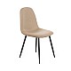 Καρέκλα Gab μπεζ ύφασμα με πόδι μαύρο μέταλλο 42x41x93