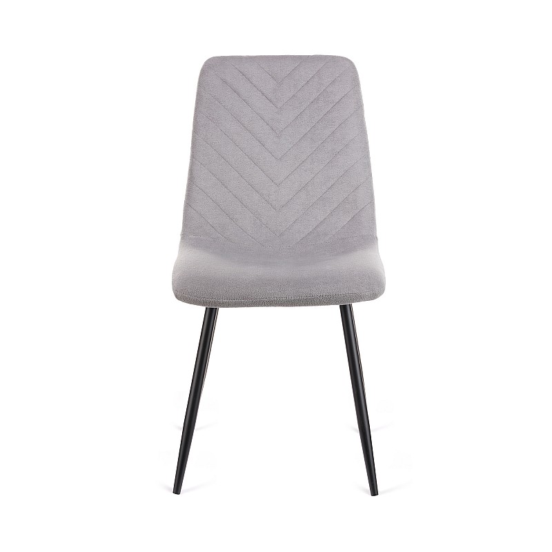 Καρέκλα Rena ύφασμα γκρι-πόδι μαύρο μεταλλικό 48x55x90