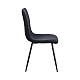 Καρέκλα Rena ύφασμα μαύρο-πόδι μαύρο μεταλλικό 48x55x90