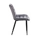 Καρέκλα Vitto γκρι βελούδο-πόδι μαύρο μέταλλο 46x62x80