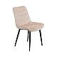 Καρέκλα Vitto μπεζ βελούδο-πόδι μαύρο μέταλλο 46x62x80