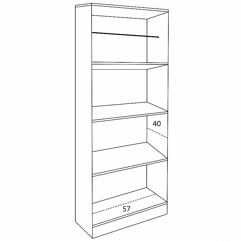 Ντουλάπα ρούχων δίφυλλη REAL χρώμα sonoma 60x42x180