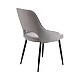 Καρέκλα Tiate γκρι μπουκλέ ύφασμα-πόδι μαύρο μέταλλο 47x51x83