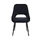 Καρέκλα Tiate μαύρο μπουκλέ ύφασμα-πόδι μαύρο μέταλλο 47x51x83