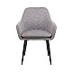 Πολυθρόνα Mari γκρι υφασμα με πόδι μετάλλου σε μαύρη απόχρωση 48x43x87
