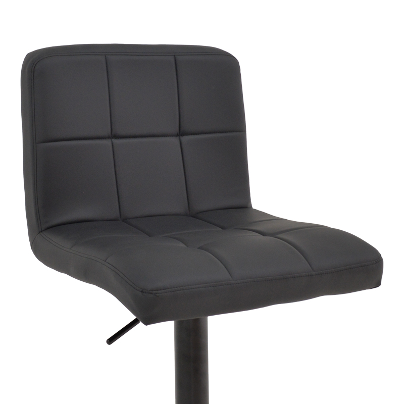 Σκαμπό μπαρ Rem πτυσσόμενο μαύρο pu-βάση μαύρο μέταλλο 44x44x112