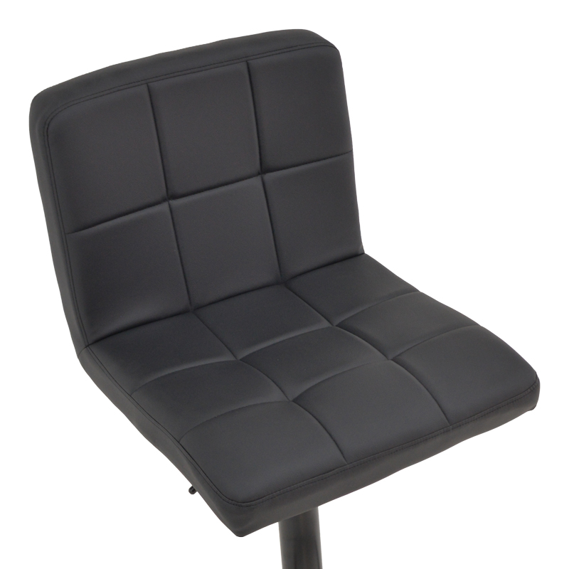 Σκαμπό μπαρ Rem πτυσσόμενο μαύρο pu-βάση μαύρο μέταλλο 44x44x112