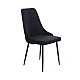 Καρέκλα Chris μαυρο ύφασμα-πόδι μαύρο μέταλλο 49x55x85