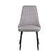 Καρέκλα Chris γκρι ύφασμα-πόδι μαύρο μέταλλο 49x55x85