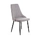 Καρέκλα Chris γκρι ύφασμα-πόδι μαύρο μέταλλο 49x55x85