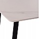 Τραπέζι Rav λευκό μαρμάρου sintered stone-μαύρο μέταλλο 120x70x75 Τραπέζι Rav λευκό μαρμάρου sintered stone-μαύρο μέταλλο 120x70x75